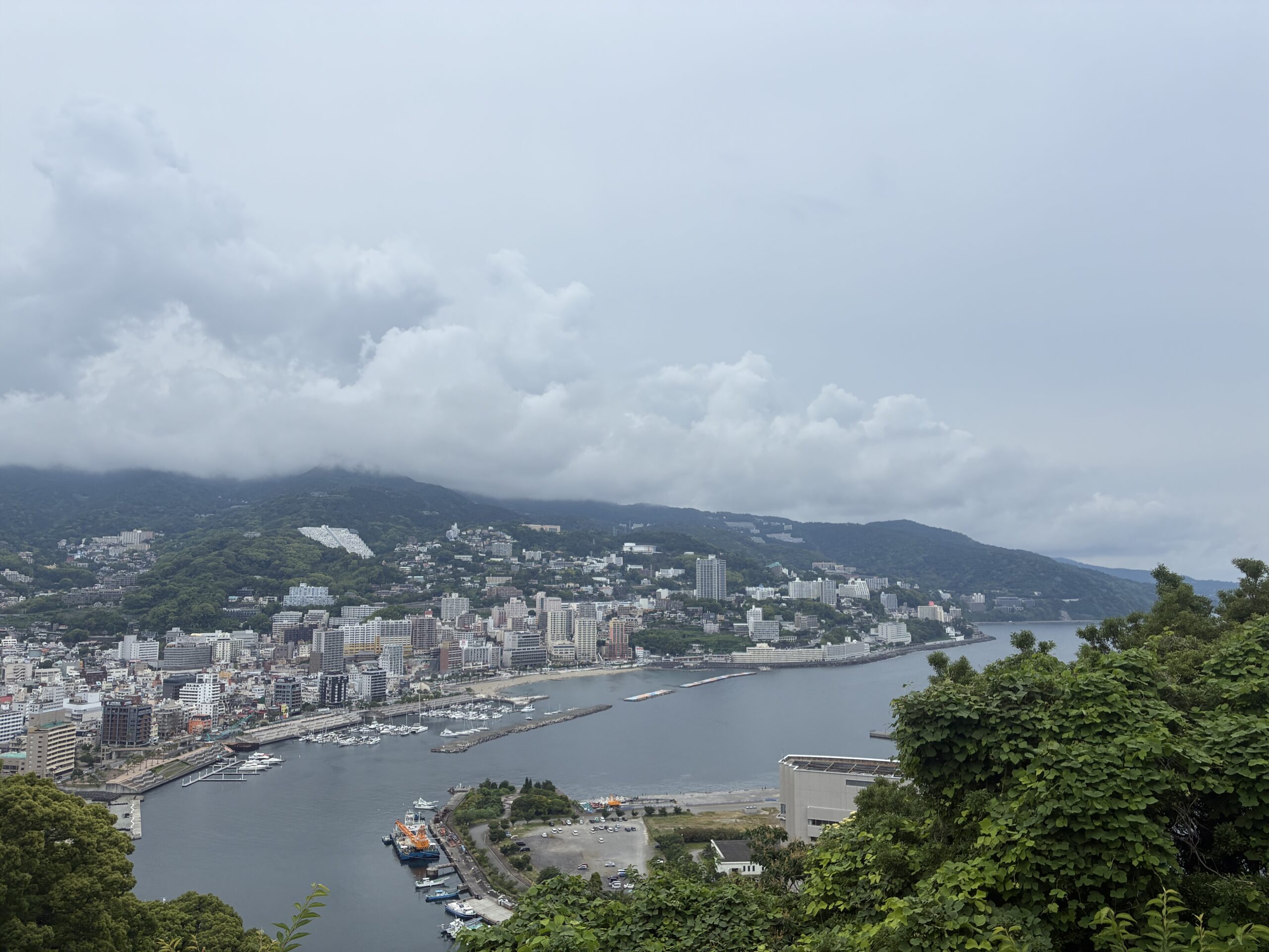 山側から見下ろした市街地と湾